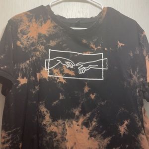 Romwe brown & black graphic tee